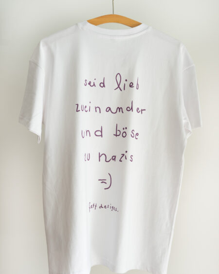 Oversized Shirt "Seid lieb" - Weiß